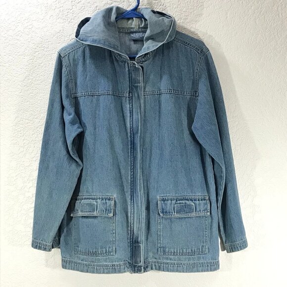 Vintage Denim Jacket with Hood - Picture 1 of 3